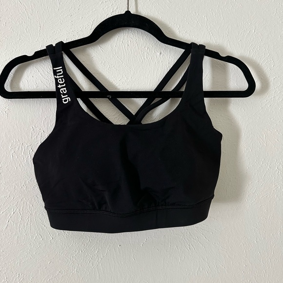 Lululemon Energy Bra “Grateful” detailing 
Black - Picture 6 of 9